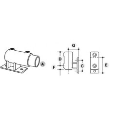TF144 Railing Side Support (Vertical Base)