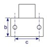 TF145 Railing Side Support (Horizontal Base)