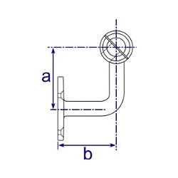 TF745C - Assist Expanding Wall Bracket 42.4mm O/D