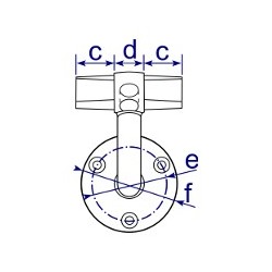 TF745C - Assist Expanding Wall Bracket 42.4mm O/D