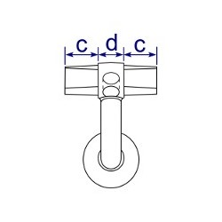 TF747C - Assist Expanding Internal Swivel Bracket 42.4mm O/D