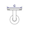 TF748C - Assist Saddle Internal Swivel Bracket 42.4mm O/D