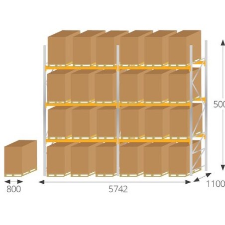 Pallet Racking 5000mm (H) x 1100mm (D)