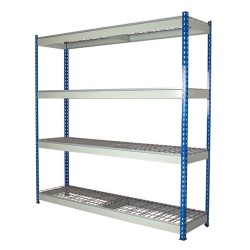 550 Rivet Shelving With Mesh Deck 1830mm (H)