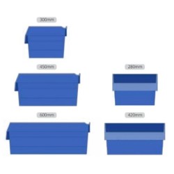 600 Rivet Racking Bay With Mixed 280 & 420mm Wide Shelf Bins