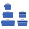 600 Rivet Racking Bay With Mixed 280 & 420mm Wide Shelf Bins