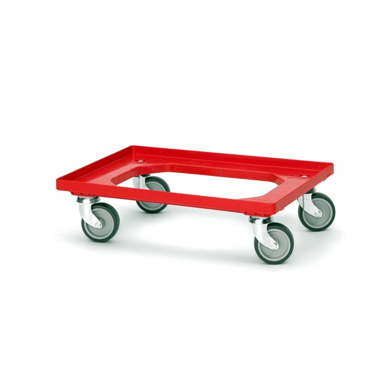Plastic Dolly with Rubber Castors - suits Plastic Boxes
