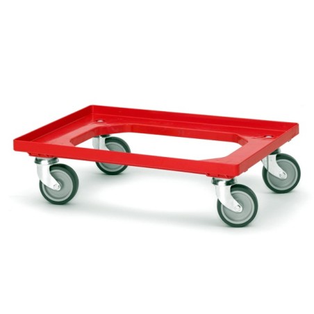 Plastic Dolly with Rubber Castors - suits Plastic Boxes