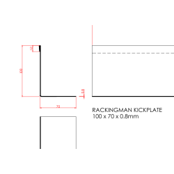 Mezzanine Floor Steel Kickplate 2000mm (100x70mm Angle)
