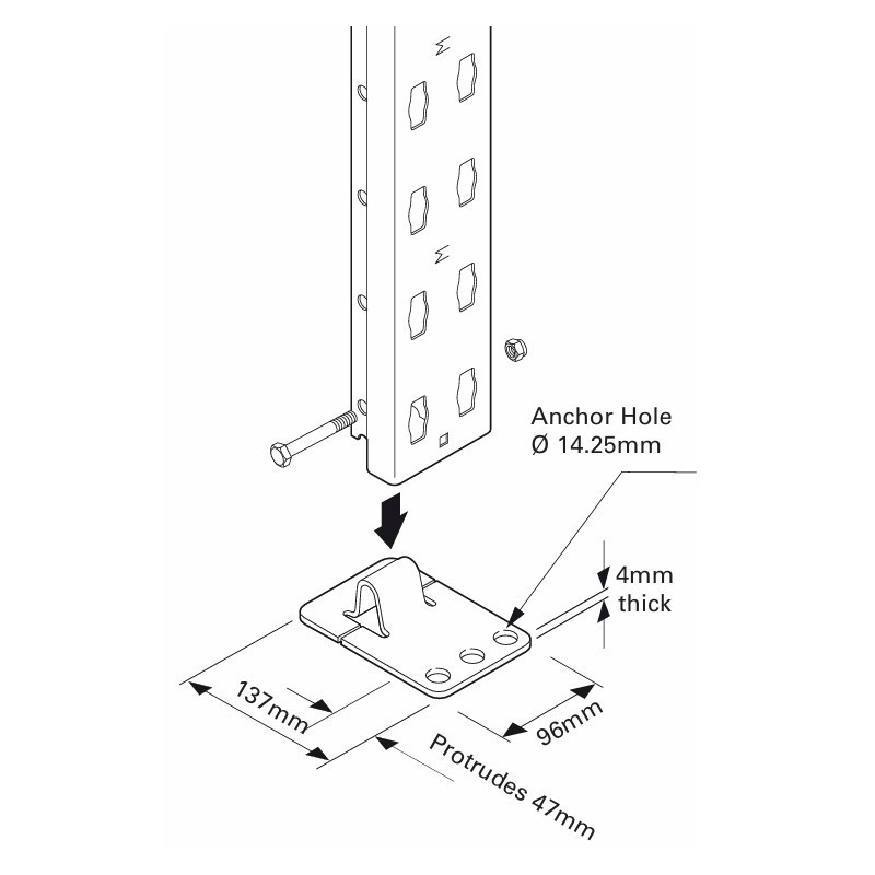 Link 51 Pallet Racking B1 Footplate
