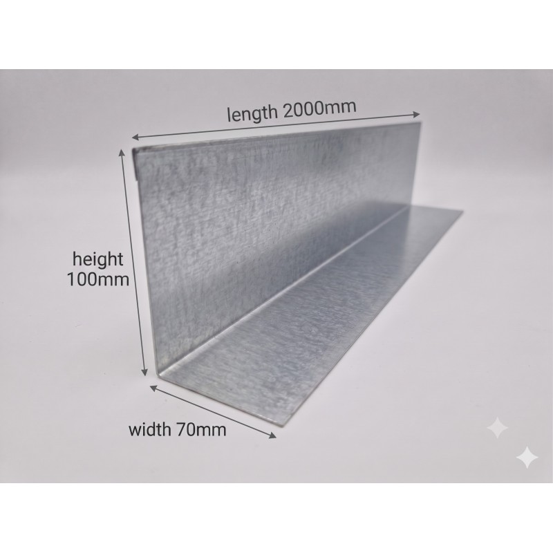 Mezzanine Floor Edge Protection Kickplate 2000mm x 100mm x 70mm.