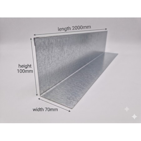 Mezzanine Floor Edge Protection Kickplate 2000mm x 100mm x 70mm.