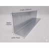 Mezzanine Floor Edge Protection Kickplate 2000mm x 100mm x 70mm.
