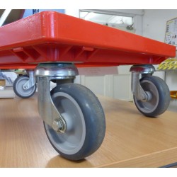 Plastic Dolly with Rubber Castors - suits Plastic Boxes