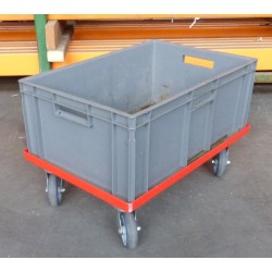 Plastic Dolly with Rubber Castors - suits Plastic Boxes