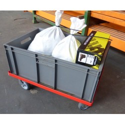 Plastic Dolly with Rubber Castors - suits Plastic Boxes